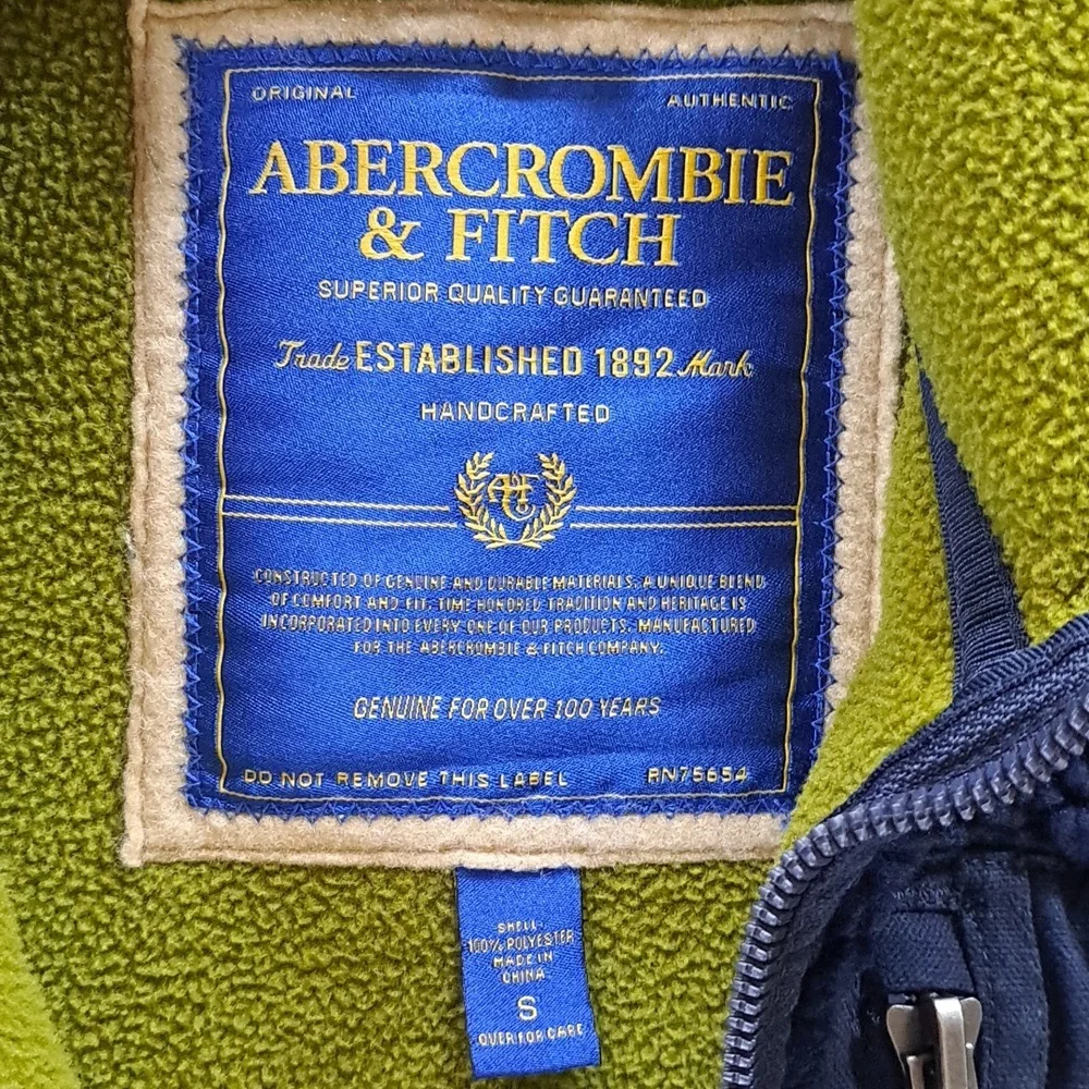 Vintage Abercrombie & Fitch Zip Chunky Original Authentic Sherpa Fleece Jacket - Picture 2 of 8